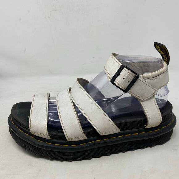 Dr. Martens Blaire White Leather Platform Sandals Women’s Size 9 - Picture 2 of 8